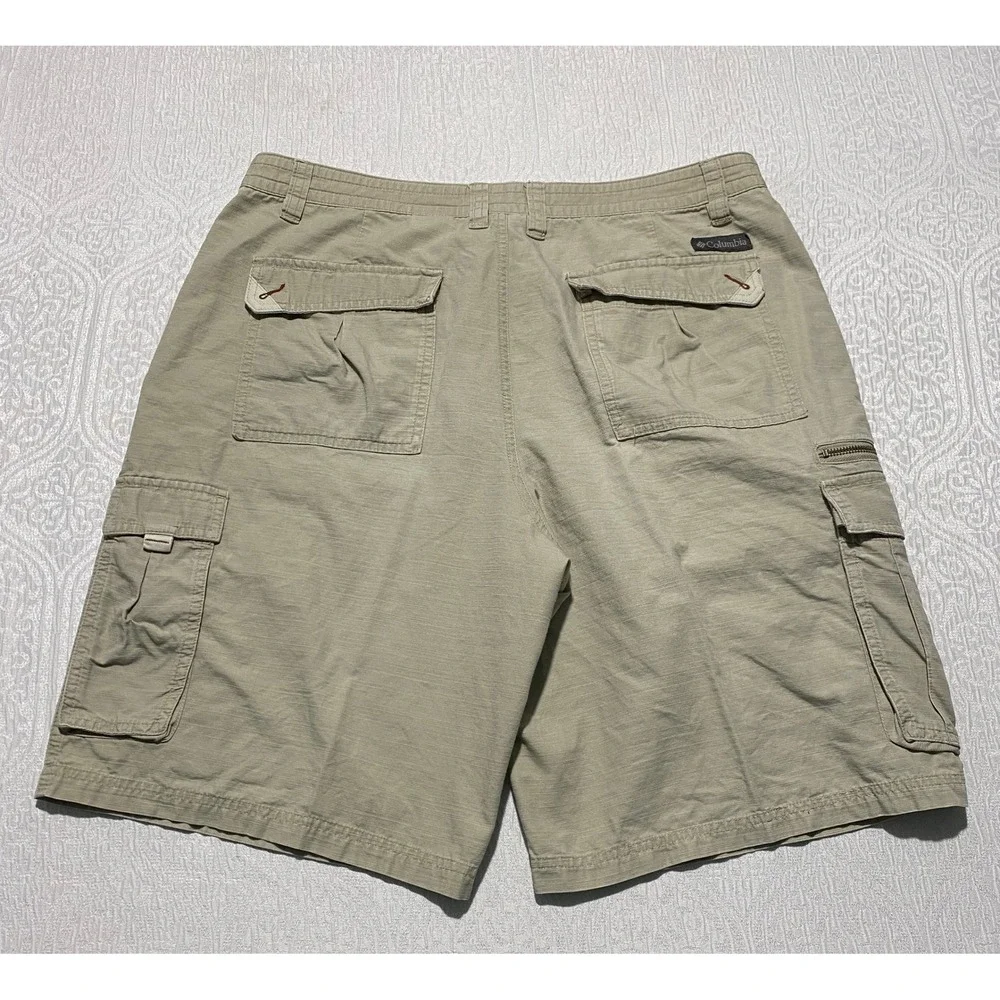 Columbia Mens Tan Cotton‎ Cargo Shorts Size 36 XM 4592 Hiking Outdoor Utility